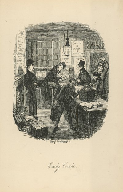 Frühe Kutschen von George Cruikshank